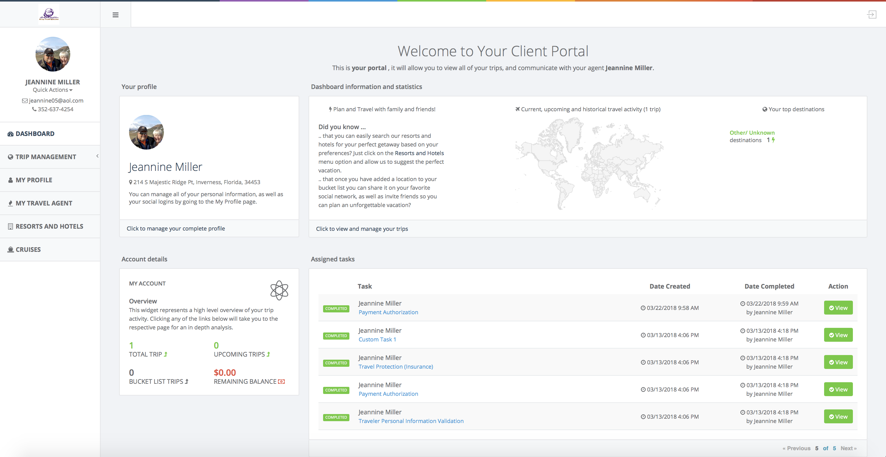 welcome client portal
