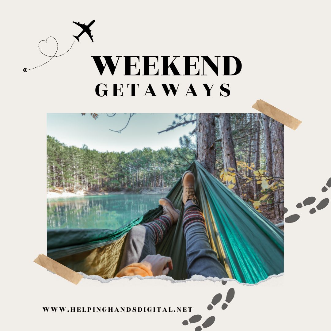 Person in hammock looking at water and trees